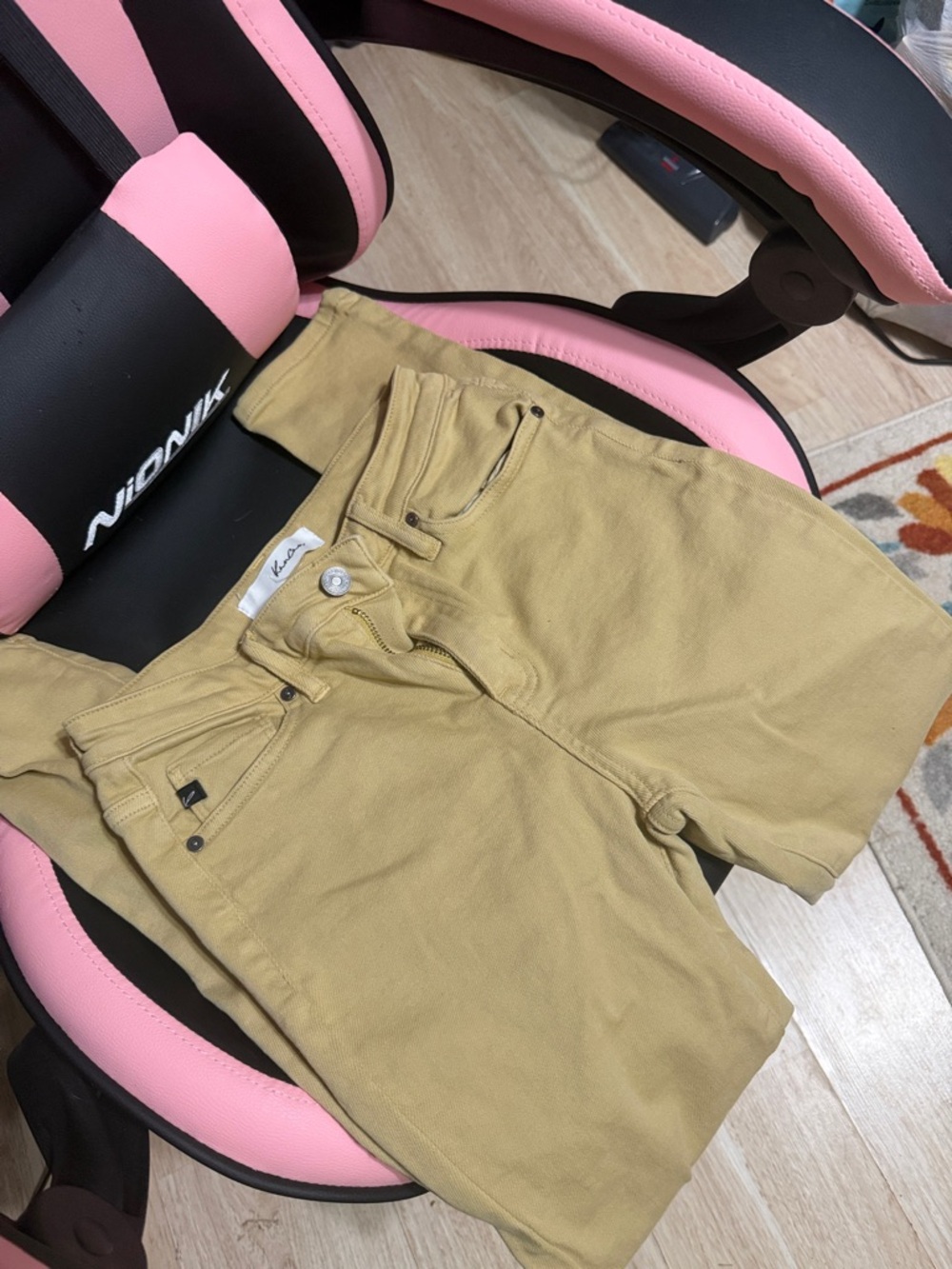 Kancan Khaki Stretch Denim pants - Beige/Tan